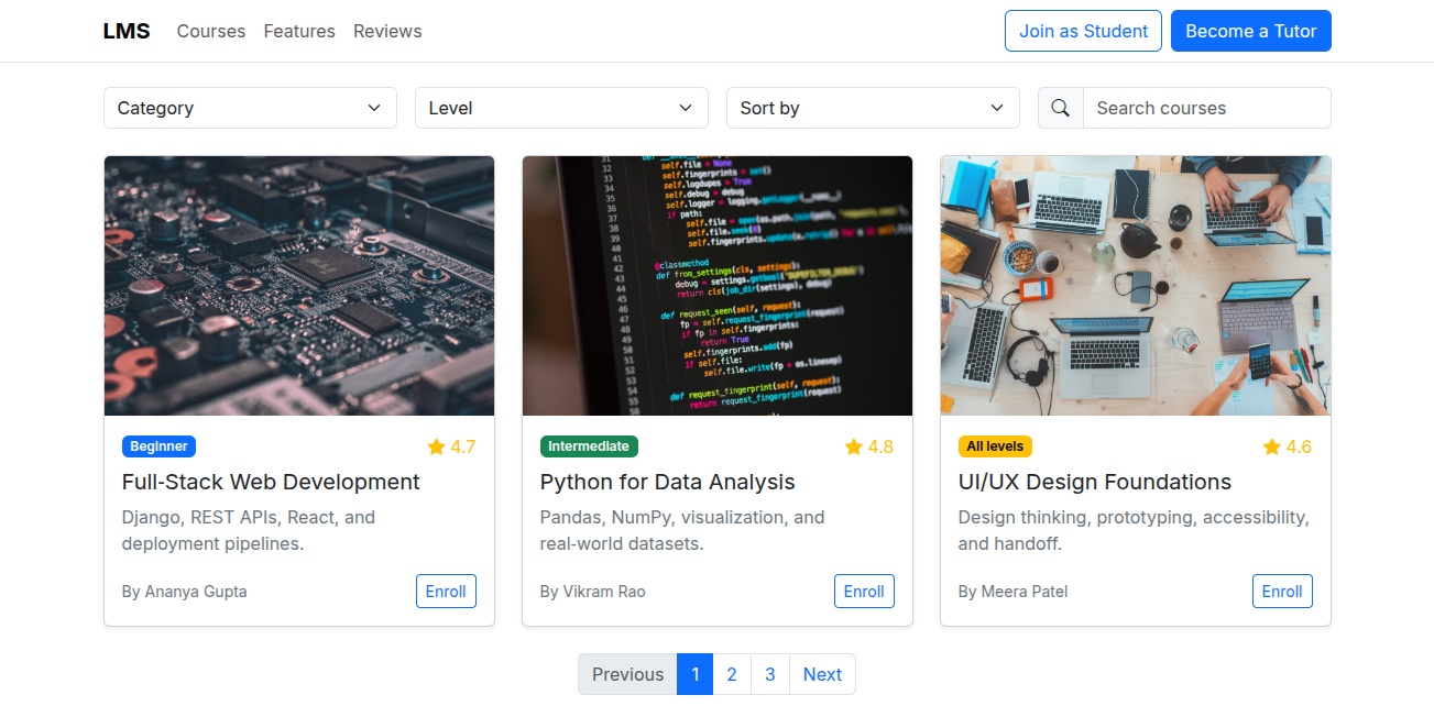 Learning Management Portal